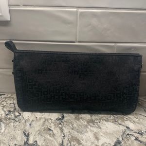 Longchamp clutch, black, 11x6”, zip closure